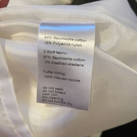 AKRIS Punto Textured Cotton Mini Dress Pleated White 14 - Picture 8 of 9